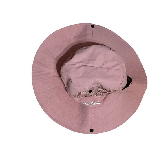 SunShade Pink Wide Brim Hat with Ponytail Hole - Picture 6 of 7